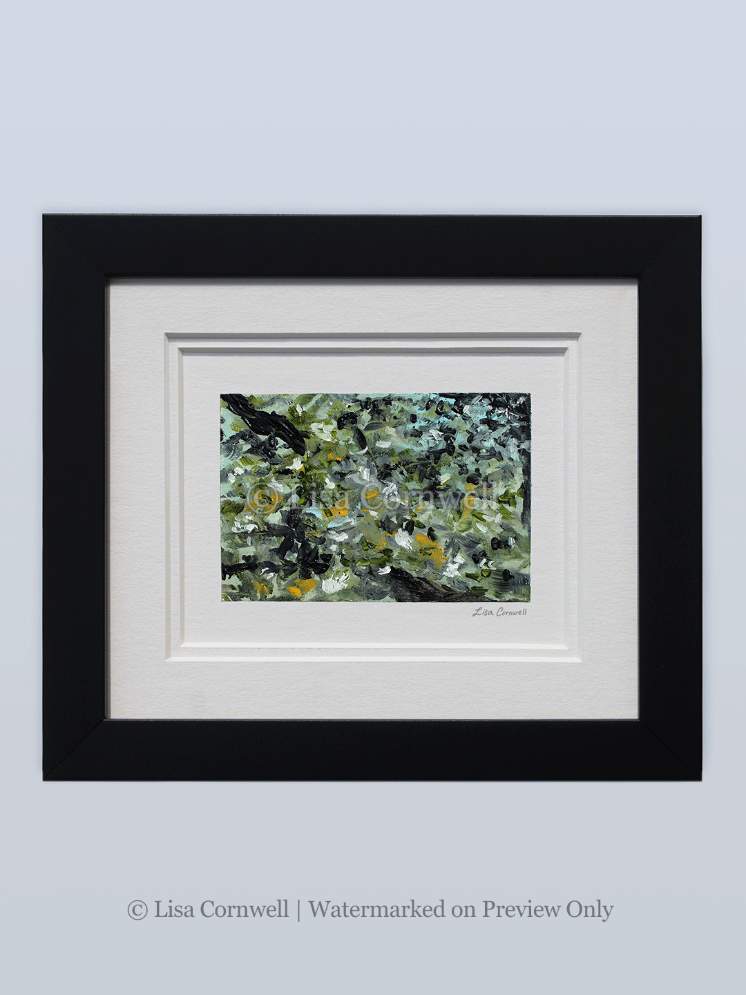 Two Mile Crabapple: Framed Plein Air Color Match Illusion — Lisa